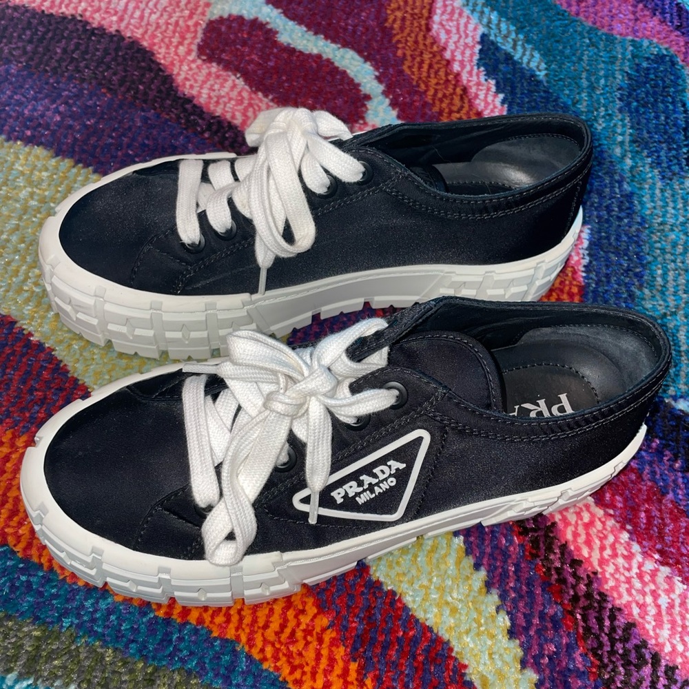 Like New Prada Lug Sole Platform Sneakers - Picture 8 of 15